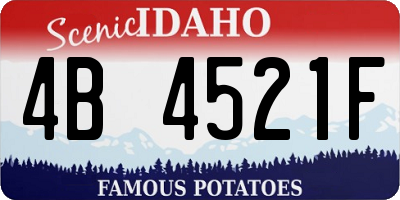 ID license plate 4B4521F