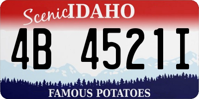 ID license plate 4B4521I