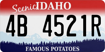 ID license plate 4B4521R