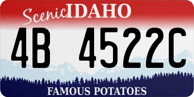 ID license plate 4B4522C