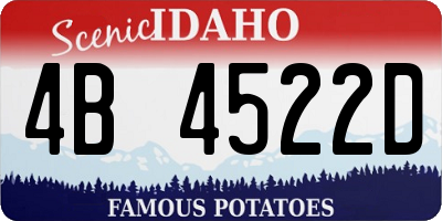 ID license plate 4B4522D