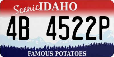 ID license plate 4B4522P