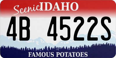 ID license plate 4B4522S