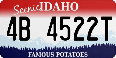 ID license plate 4B4522T