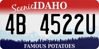 ID license plate 4B4522U