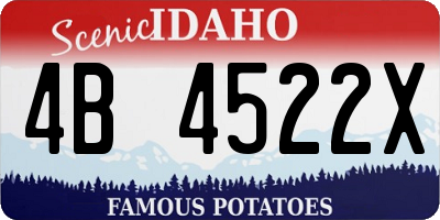 ID license plate 4B4522X
