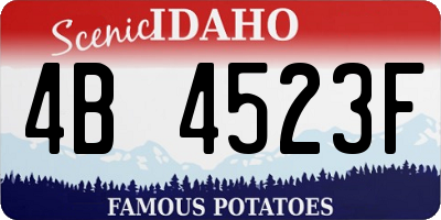 ID license plate 4B4523F