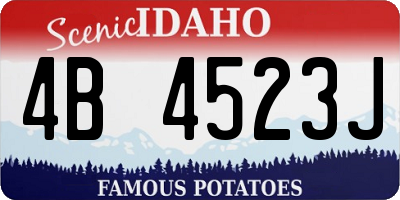ID license plate 4B4523J