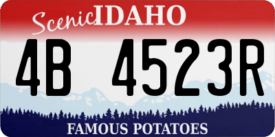ID license plate 4B4523R
