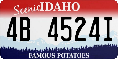 ID license plate 4B4524I
