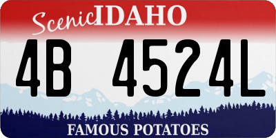 ID license plate 4B4524L