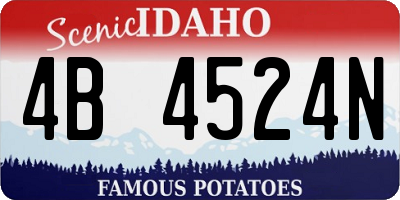 ID license plate 4B4524N