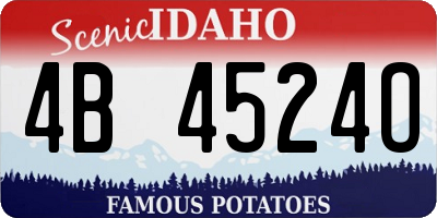 ID license plate 4B4524O