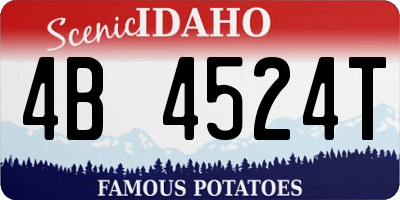ID license plate 4B4524T