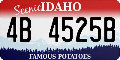 ID license plate 4B4525B