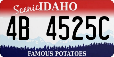 ID license plate 4B4525C