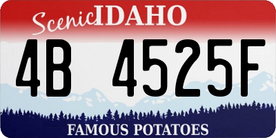 ID license plate 4B4525F