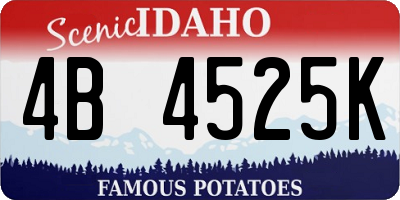 ID license plate 4B4525K