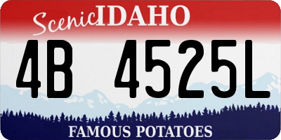 ID license plate 4B4525L