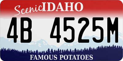 ID license plate 4B4525M