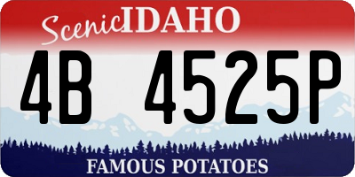 ID license plate 4B4525P