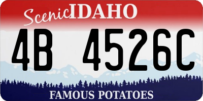 ID license plate 4B4526C