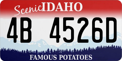 ID license plate 4B4526D