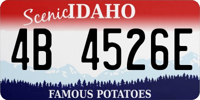 ID license plate 4B4526E