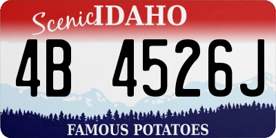 ID license plate 4B4526J