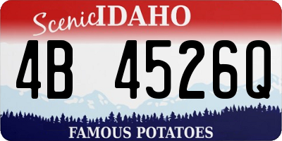 ID license plate 4B4526Q