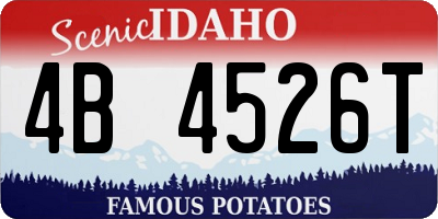 ID license plate 4B4526T