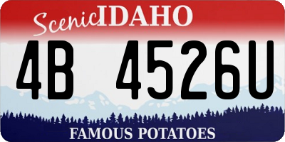 ID license plate 4B4526U
