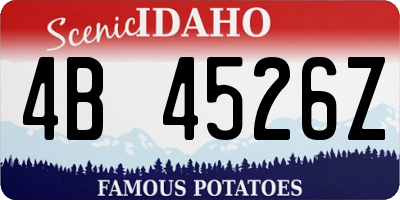 ID license plate 4B4526Z