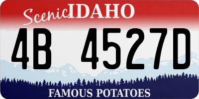 ID license plate 4B4527D