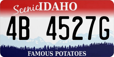 ID license plate 4B4527G