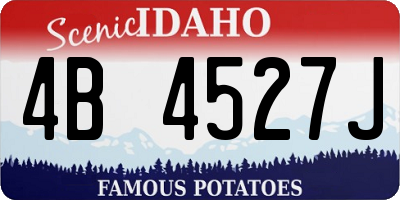 ID license plate 4B4527J