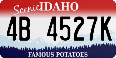 ID license plate 4B4527K