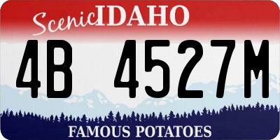 ID license plate 4B4527M