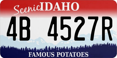 ID license plate 4B4527R
