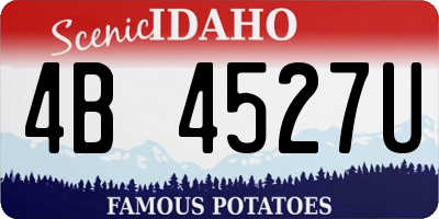 ID license plate 4B4527U