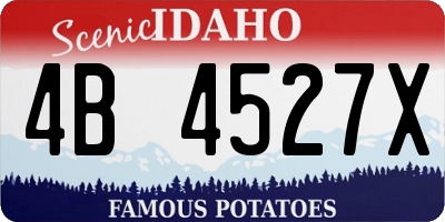 ID license plate 4B4527X