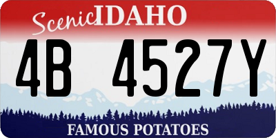 ID license plate 4B4527Y