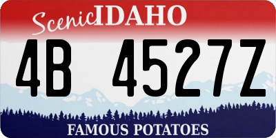 ID license plate 4B4527Z