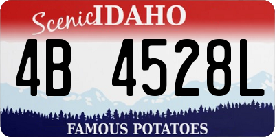 ID license plate 4B4528L