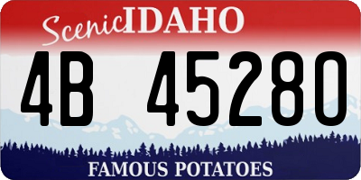 ID license plate 4B4528O