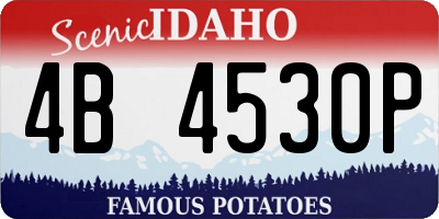 ID license plate 4B4530P