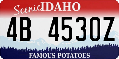ID license plate 4B4530Z