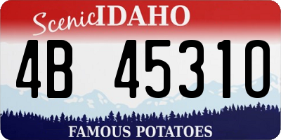 ID license plate 4B4531O