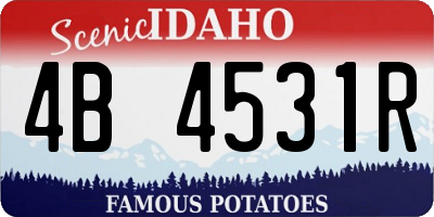 ID license plate 4B4531R