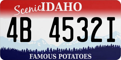 ID license plate 4B4532I
